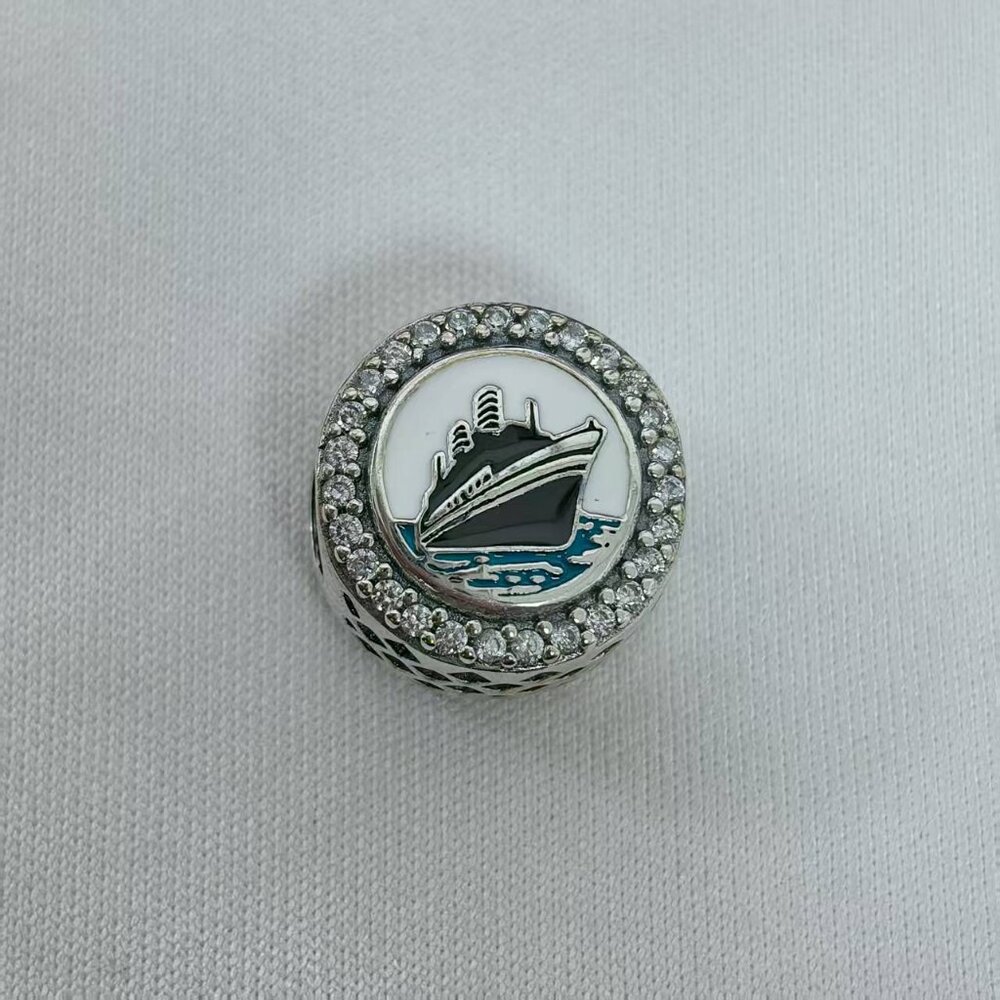 Pandora Alaska Engraved Cruise Ship Dangling Charm, S925 Silver Jewelry